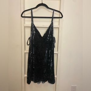 TOBI Blue Velvet Dress